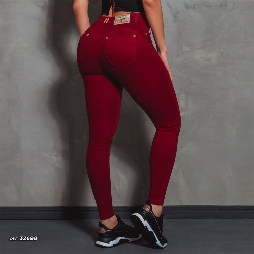 Calça Skinny Collor Pit Bull - Vermelho (3)