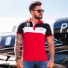 Camisa Gola Polo Pit Bull - Vermelho com Preto