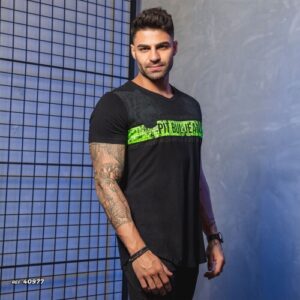 Camiseta Gola V Pit Bull - Preto